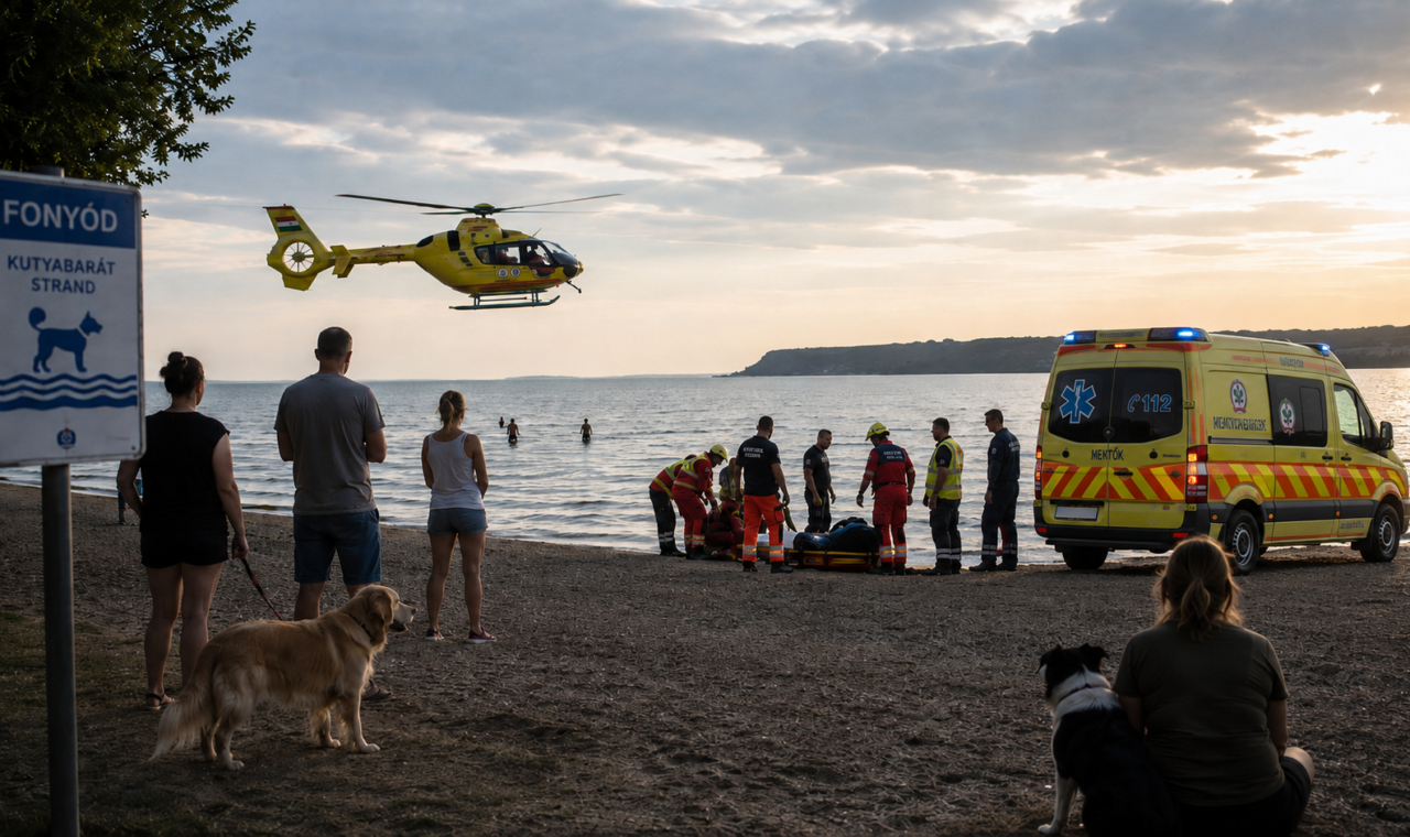 Tragédia a fonyódi kutyás strandon – hiába érkezett mentőhelikopter, nem tudták megmenteni a férfit 1 ChatGPT Image 2026. aug. 8. 17 37 22